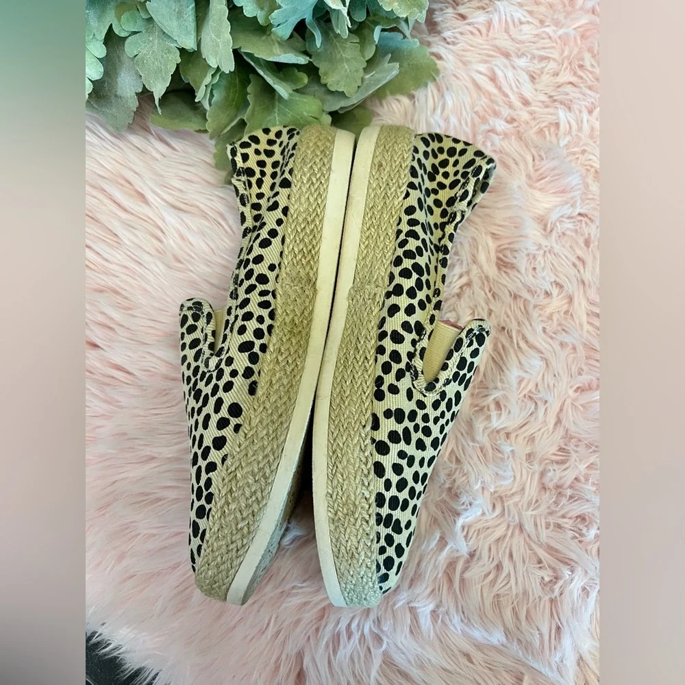 Espirit Nadine Cheetah Leopard Print Espadrille Flat Shoes Sz 7.5